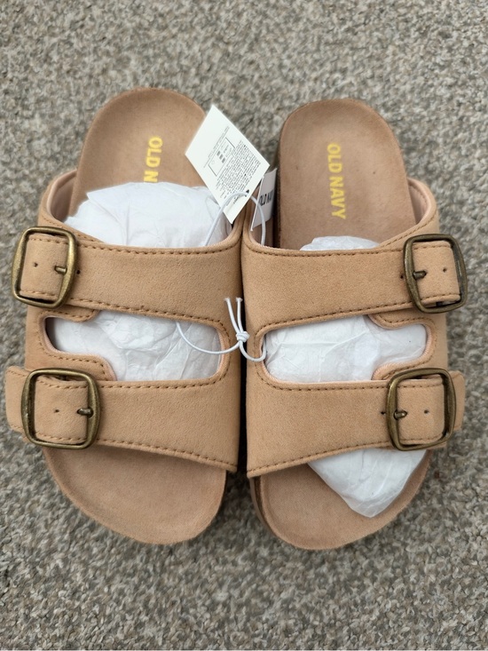 Old Navy Other - Old Navy Kids' Double-Buckle Slide Sandals in Light Tan
